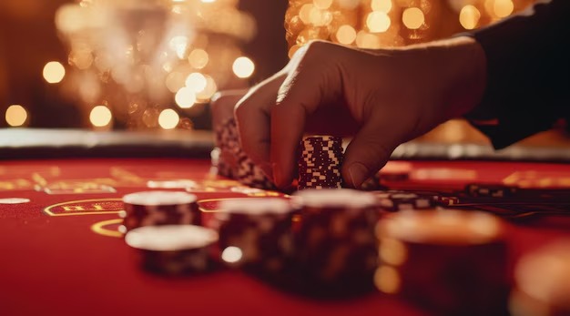 Live dealer revealing Sic Bo dice in our stray platform studio
